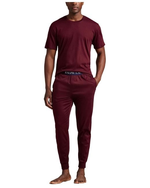 Polo Ralph Lauren Red Elastic Waist Pajama jogger Pants for men