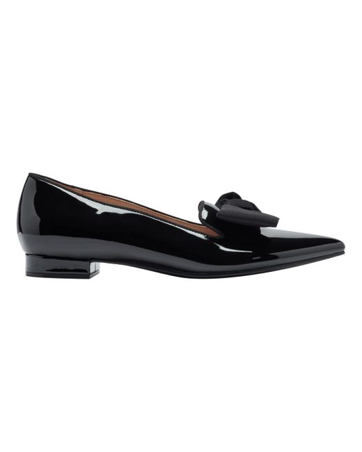 Bandolino Black auggie Bow Pointed Toe Tailored Loafers