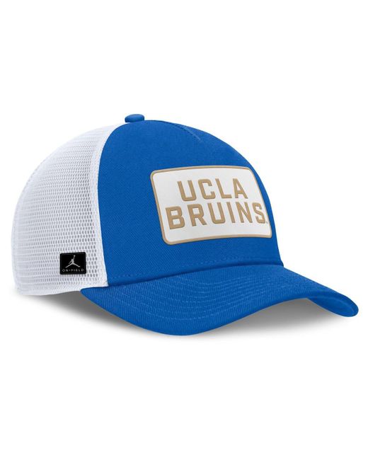 Nike Blue/white Ucla Bruins 2025 On-field Rise Patch Trucker Adjustable Hat for men