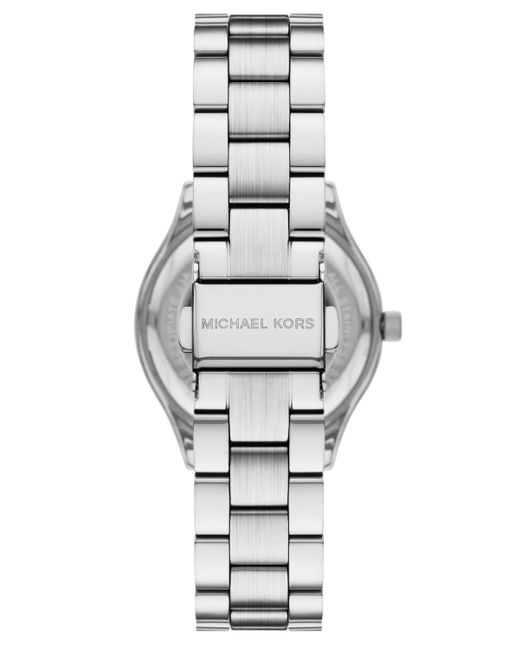Michael Kors White  Slim Runway Three-hand Stainless Steel Watch And Jewelry Set