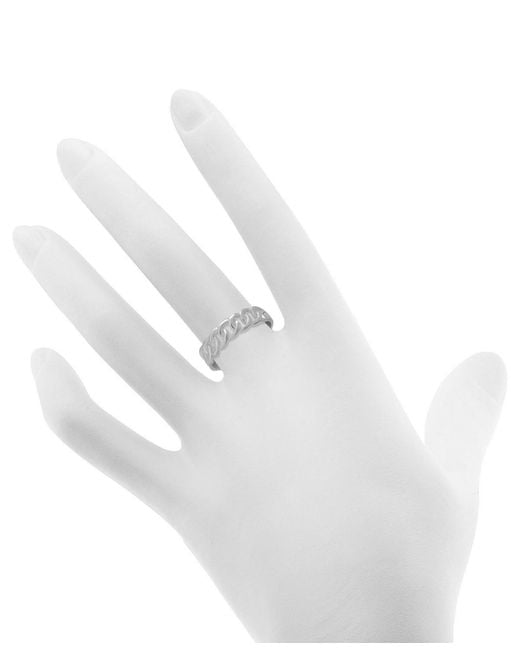 Essentials White Linked Ring