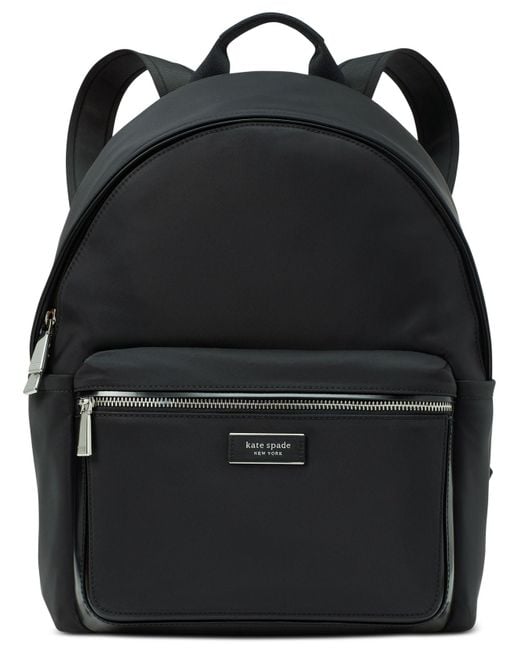 Kate Spade Sam Icon Ksnyl Medium Nylon Backpack in Black | Lyst