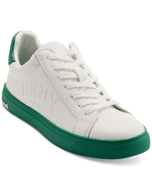 DKNY Green Abeni Arched Logo Low Top Sneakers