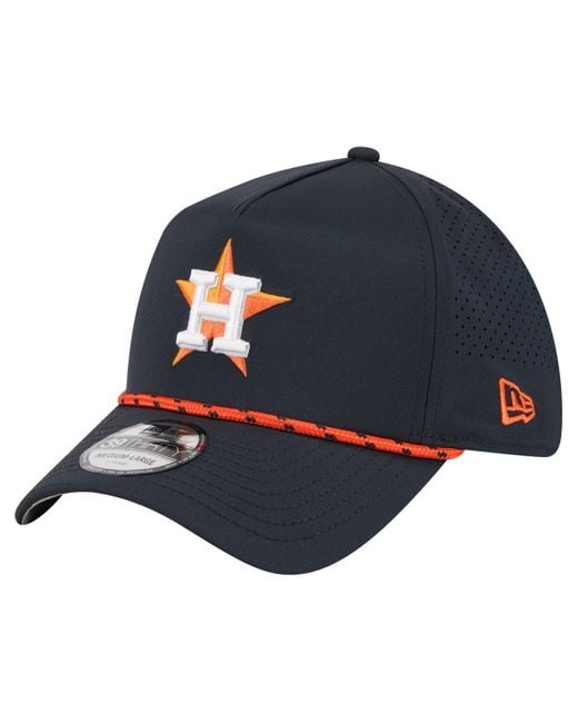 KTZ Blue Houston Astros 39thirty A-frame Perforated Flex Hat for men