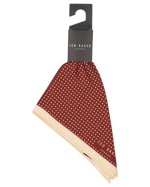 Ted Baker Red Classic Pocket Square for men