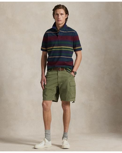 Polo Ralph Lauren Blue Classic-fit Striped Mesh Polo Shirt for men