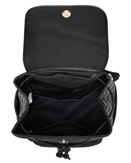 Elle Black Compass 11" Monogram Mini Backpack