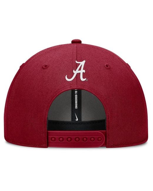 Nike Red Alabama Tide Slanted Primetime Rise Performance Adjustable Hat for men
