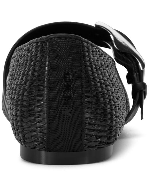 DKNY Black Dade Almond Toe Ballet Flats