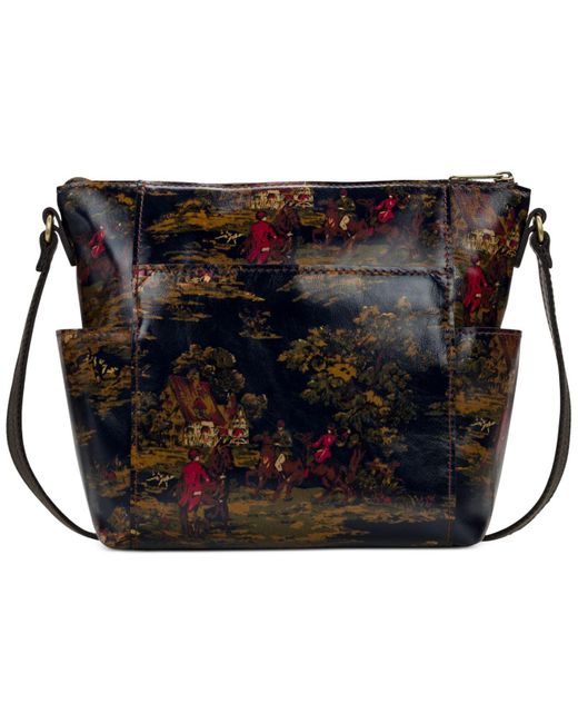 Patricia Nash Aveley Medium Leather Crossbody in Black Lyst