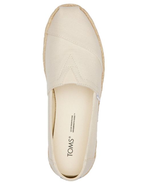 TOMS White Alpargata Rope Slip-on Flats
