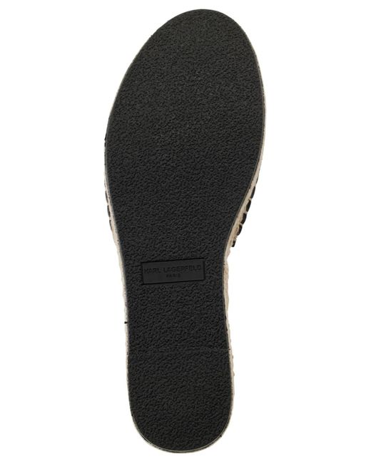 Karl Lagerfeld Black Carsten Espadrille Slide Sandals