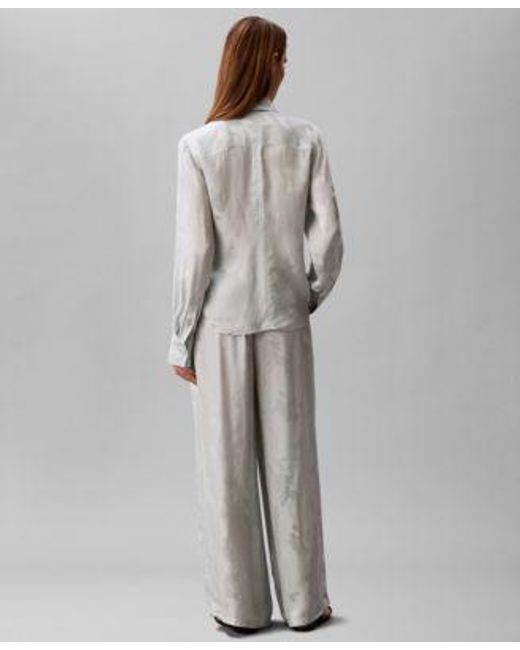 Calvin Klein Gray Button Down Pull On Pants
