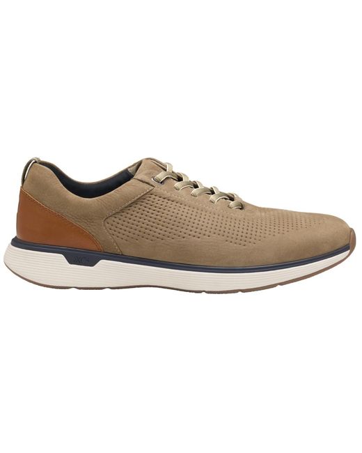 Johnston & Murphy White Round Toe Nubuck Sneakers for men