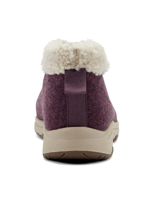 Easy Spirit Purple Treepose Cozy Slipper Booties