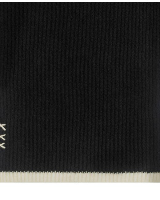Scotch & Soda Ribbed Thick Yarn Stitch Scarf in Black for Men | Lyst