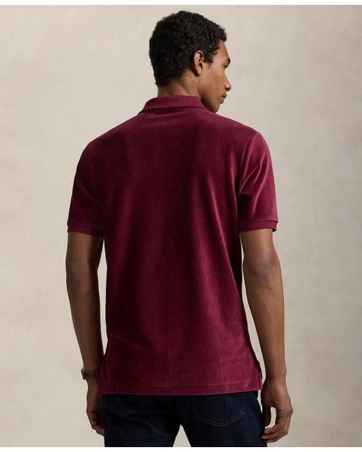Polo Ralph Lauren Men's Red Classic-fit Knit Corduroy Polo Shirt