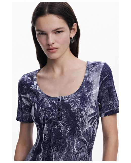 Desigual Blue Dress Designed By Mr. Christian Lacroix