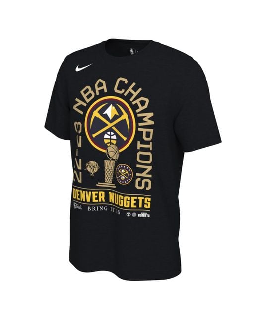Nike Denver nuggets 2023 Nba Finals Champions Locker Room T-shirt in Black  for Men