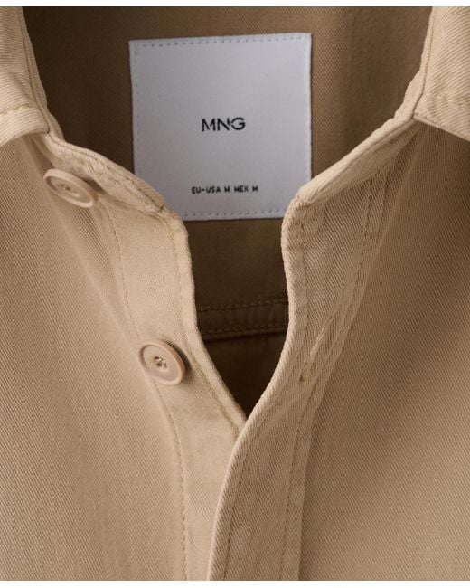 Mango Natural Pockets Overshirt for men