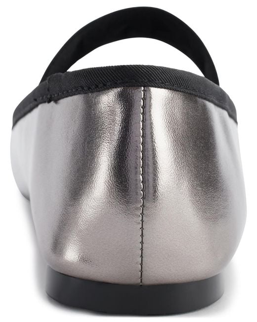 DKNY White Dace Mary Jane Ballet Flats