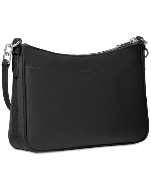 Michael Kors Black Michael Jet Set Small Top Zip Nylon Pouchette Crossbody