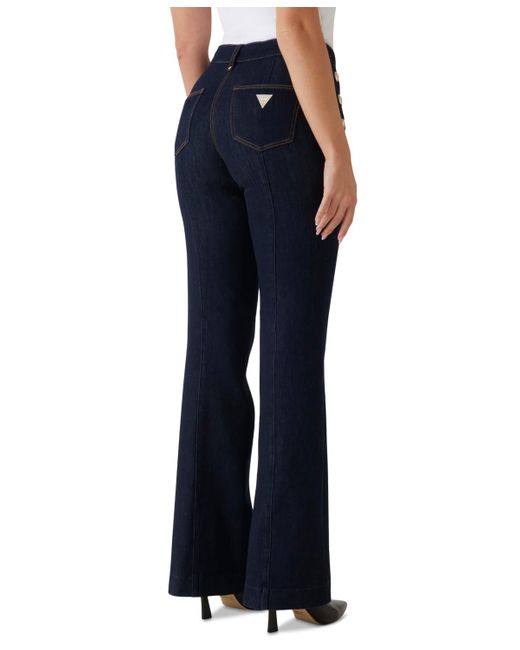 Guess Blue New Faye High-rise Bootcut Jeans