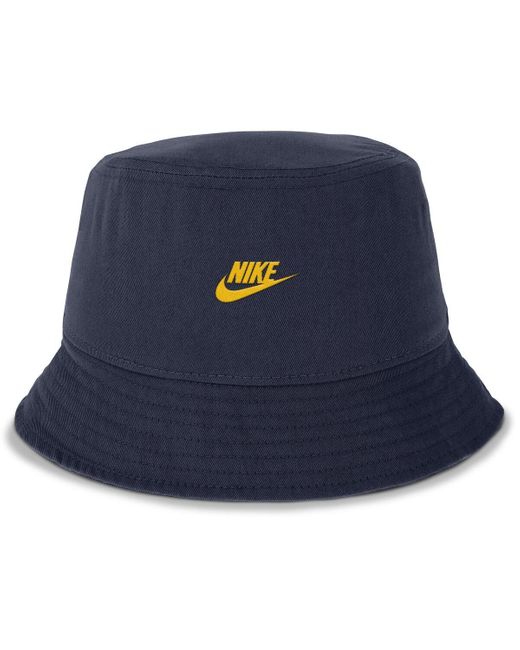Nike Blue Michigan Wolverines Apex Swoosh Bucket Hat for men
