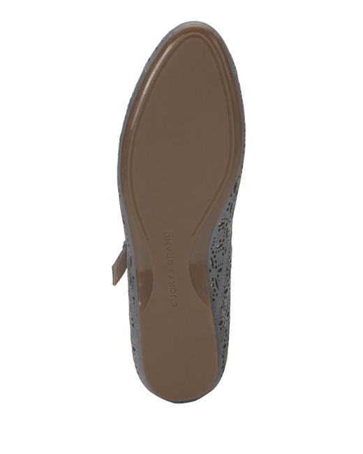 Lucky Brand Gray Cyrena Eyelet Mary Jane Ballet Flats