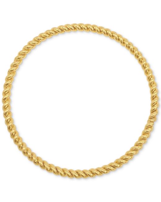Adornia Metallic 14k -plated Rope-look Bangle Bracelet