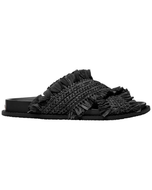 Michael Kors Black Peyton Flat Sandals