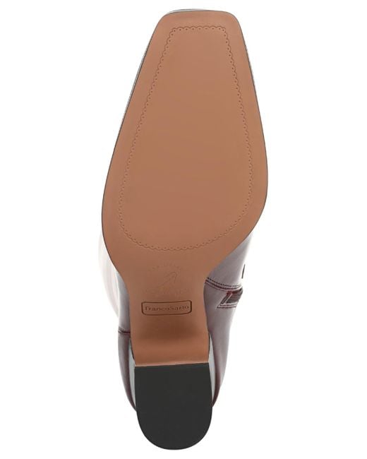 Franco Sarto Brown Jonie Wide Calf Square Toe Zip Tall Boots