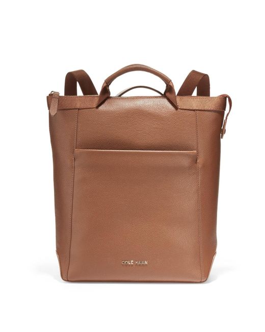 Cole Haan Brown Leather Convertible Backpack