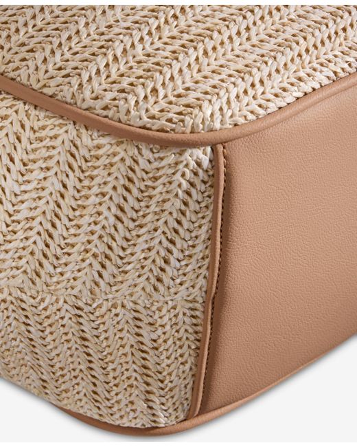 Style & Co. Natural Straw Medium 4-poster Tote