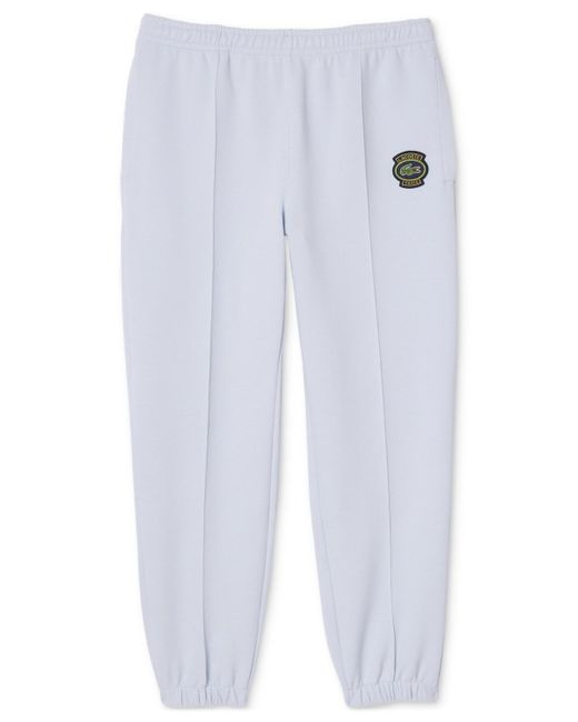 Lacoste White Classic Fit Logo Track Pants for men
