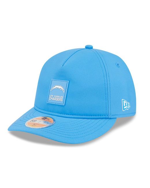KTZ Blue Los Angeles Chargers 2025 Sideline Retro Crown 59fifty Fitted Hat for men