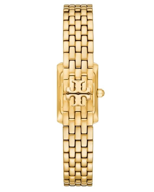 Tory Burch Metallic The Eleanor -tone Stainless Steel Double Wrap Bracelet Watch