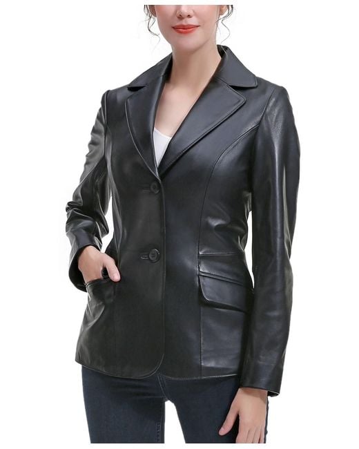 BGSD Black Ruth Leather Blazer Jacket