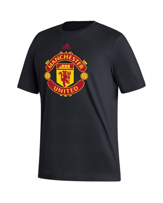 Adidas Blue Manchester United Vertical Back T-shirt for men