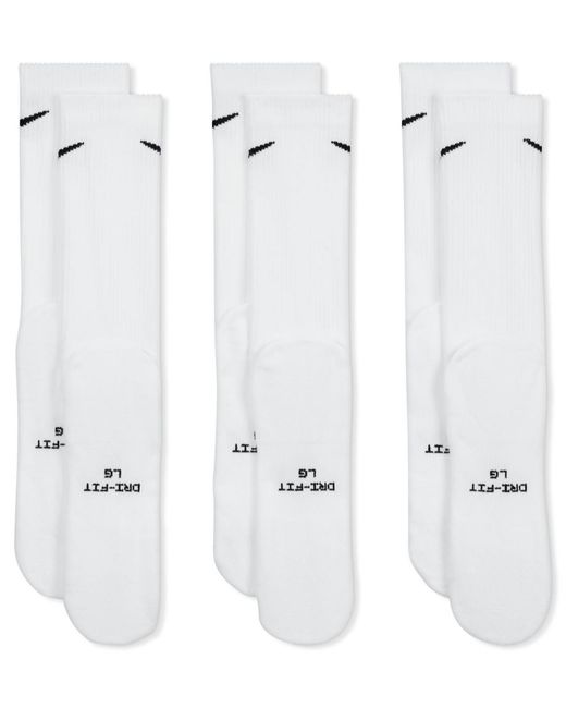Nike White Everyday Elevated Crew Socks for men