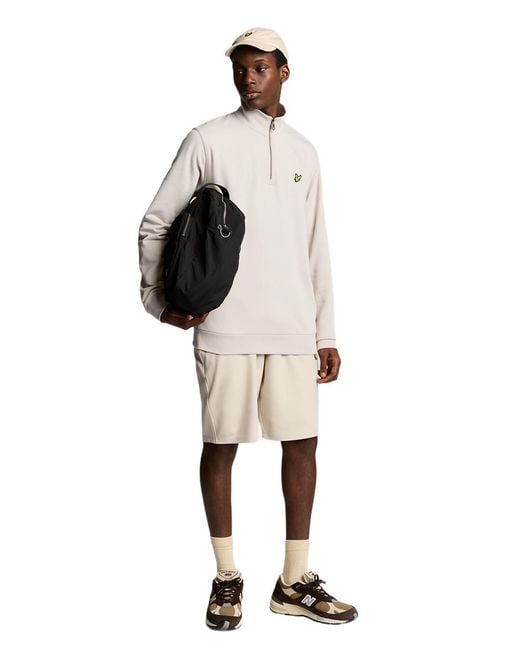 Lyle & Scott Natural Loopback Quarter Zip Sweat for men