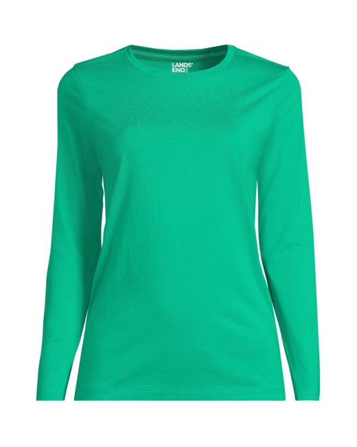 Lands' End Green Relaxed Supima Cotton T-shirt