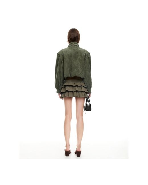 Lioness Green Luminous High Neck Jacket