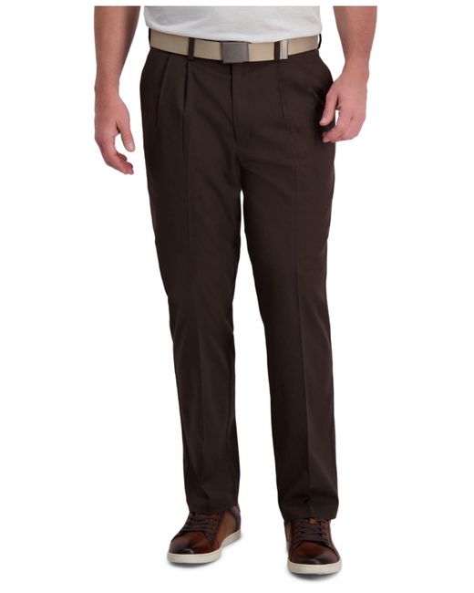 Haggar Synthetic Cool Right Performance Flex Classic Fit Pleat Front ...