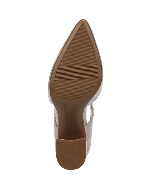 Naturalizer Metallic Pixie Mary Jane Pointed Toe Block Heel Pumps