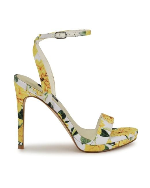 Nine West Metallic Loola Ankle Strap High Stiletto Sandals