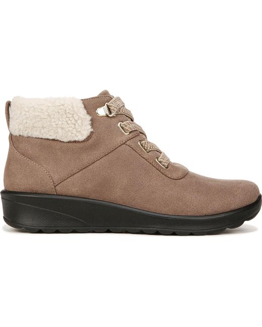 LifeStride Brown Generation Washable Round Toe Booties