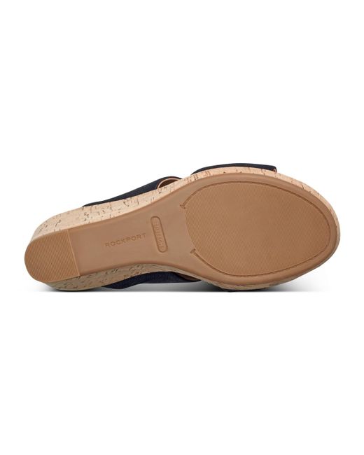 Rockport Brown Briah Ii Slide Slip-on Wedge Sandals