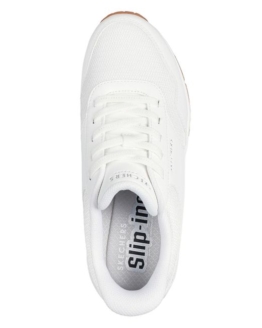 Skechers White Street Slip-ins: Uno