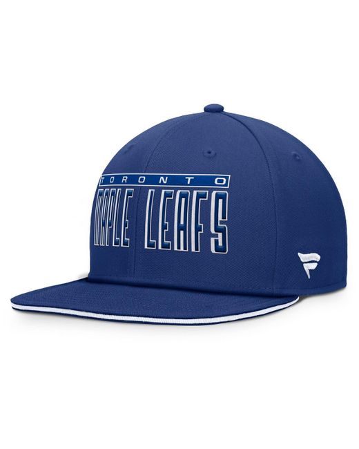 Fanatics Blue Toronto Maple Leaf's Fundamental Gino Stack Snapback Hat for men